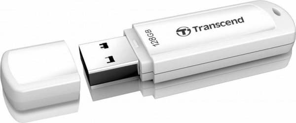 Transcend USB-minnen 128GB Vit