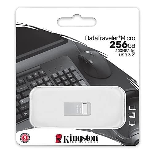 Kingston DataTraveler Micro - USB Flash Drive - 128GB - USB 3.2 Gen 1 (DTMC3G2/128GB)