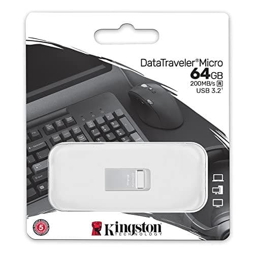 Kingston DataTraveler Micro - USB-minne - 64GB - USB 3.2 Gen 1 (DTMC3G2/64GB)