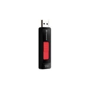 Transcend JetFlash 760 - USB Flash Drive - 128GB - USB3.0 - Elegant Black (TS128GJF760) Sort, Rød