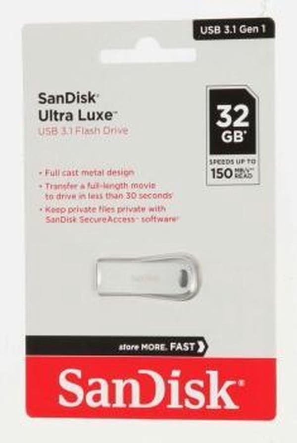 SanDisk Ultra Luxe 32GB, USB 3.1, 150MB/s