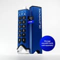 Miniatyrbild 2 av 6: iStorage DataAshur SD | Krypterat USB-minne med flyttbara iStorage microSD-kort (säljs separat) | Lösenordsskyddad | Säkert samarbete | FIPS-kompatibe