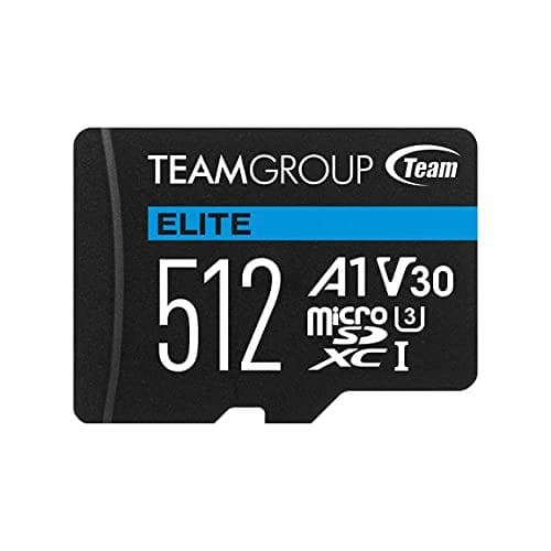 Team ELITE - Flash-minneskort (SD-adapter ingår) - 512GB - A1 / Video Class V30 / UHS-I U3 - microSDXC (TEAUSDX512GIV30A103)