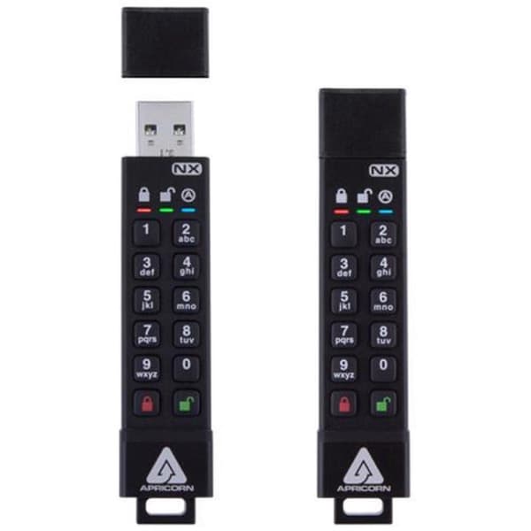 Apricorn ASK3-NX USB-minne 128 GB USB Typ-A 3.2 Gen 1 (3.1 Gen 1) Svart