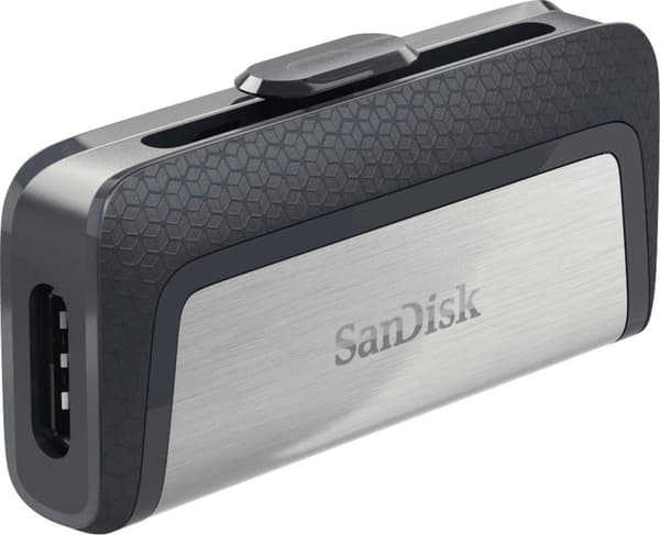 SanDisk Ultra Dual Drive 256 GB USB-minne USB Typ-A / USB Typ-C 3.2 Gen 1 (3.1 Gen 1) Grå, Silver
