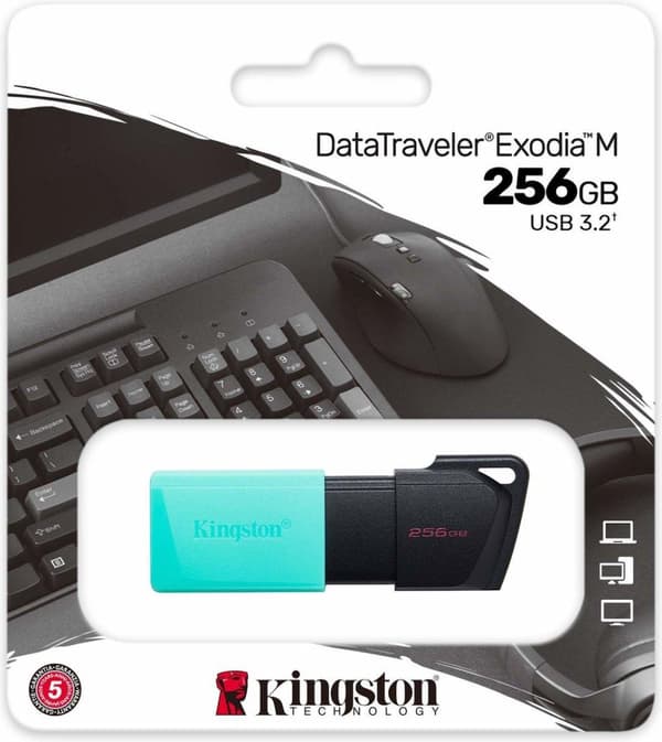 Kingston Exodia 256GB USB 3.2. Blågrøn