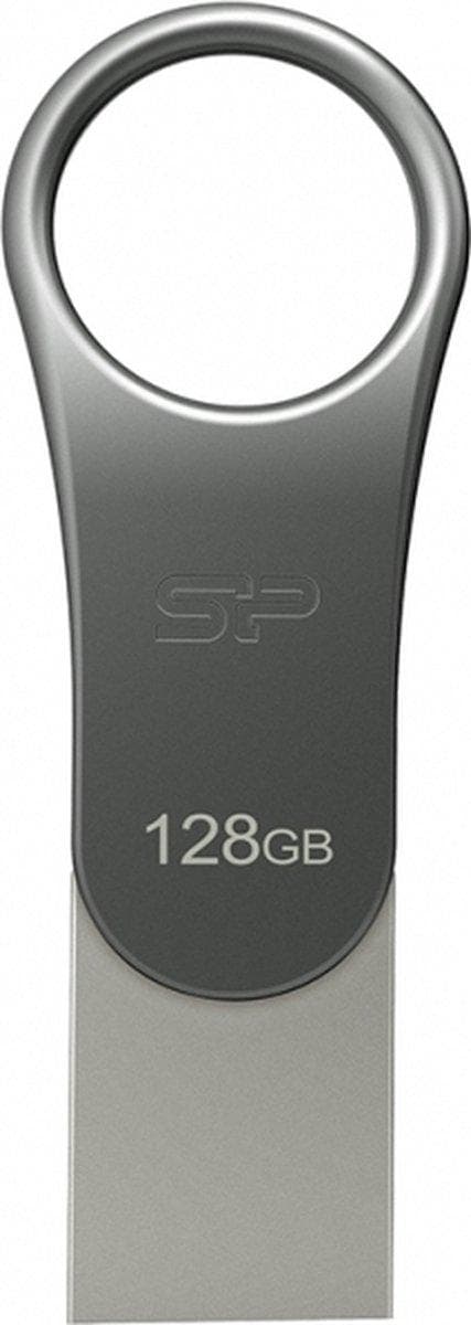 Silicon Power Mobile C80 USB-minne 128 GB USB Type-A / USB Type-C 3.0 (3.1 Gen 1) Titanium