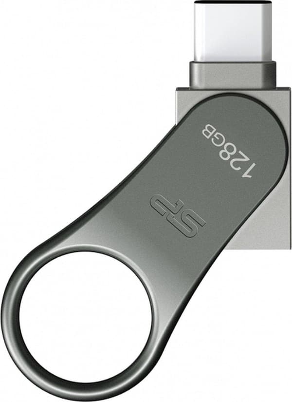Silicon Power Mobile C80 USB-minne 128 GB USB Type-A / USB Type-C 3.0 (3.1 Gen 1) Titanium
