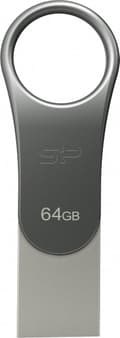 Miniatyrbild 2 av 6: Silicon Power Mobile C80 USB-minne 64 GB USB Type-A / USB Type-C 3.0 (3.1 Gen 1) Titanium