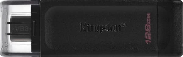Kingston Technology DataTraveler 70 USB-muistitikku 128 Gt USB Type-C 3.2 Gen 1 (3.1 Gen 1) Musta musta