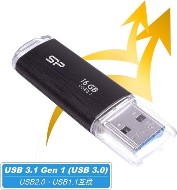 SILICON POWER Blaze B02 Pendrive USB-minne 16 GB USB Typ-A 3.2 Gen 1 (SP016GBUF3B02V1K) Svart