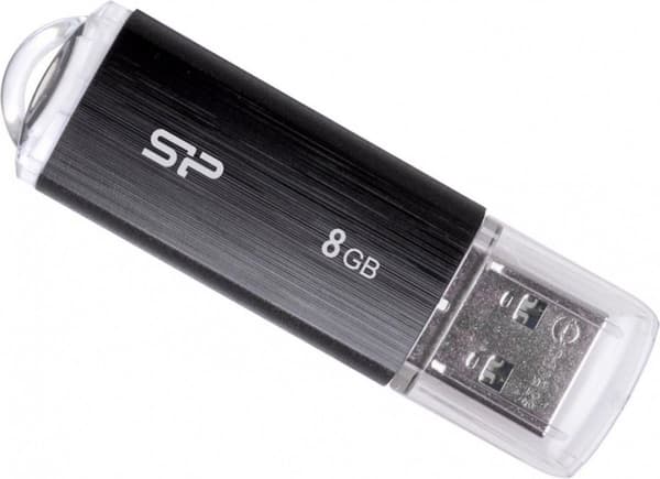 SILICON POWER Ultima U02 Pendrive USB-muistitikku 8 Gt USB 2.0 (SP008GBUF2U02V1K) Musta