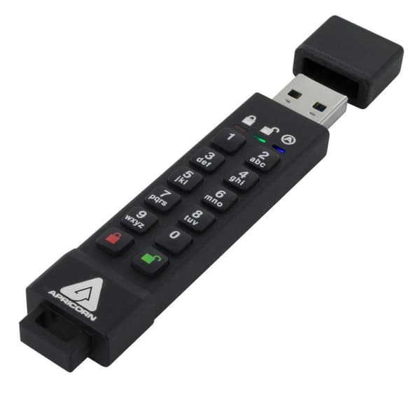 Apricorn 64GB Aegis Secure Key 3z USB-flashdrev USB Type-A 3.2 Gen 1 (3.1 Gen 1) Sort Sort