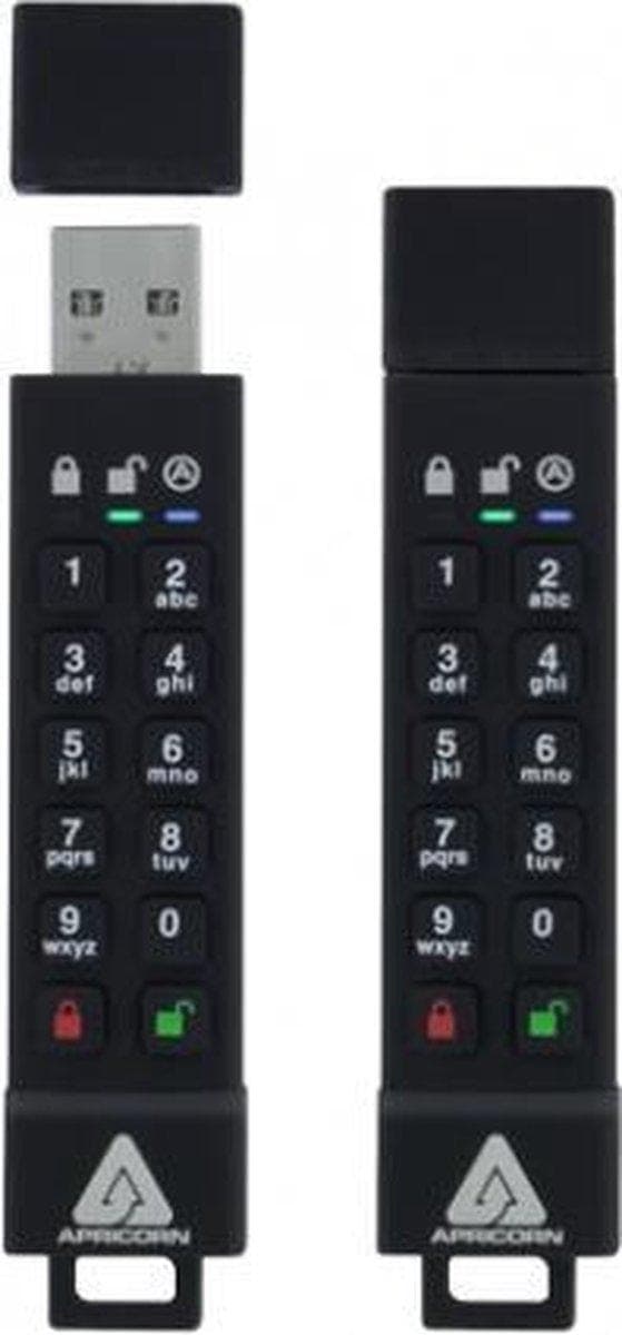 Apricorn Aegis Secure Key 3z USB-minne 128 GB USB Typ-A 3.2 Gen 1 (3.1 Gen 1) Svart