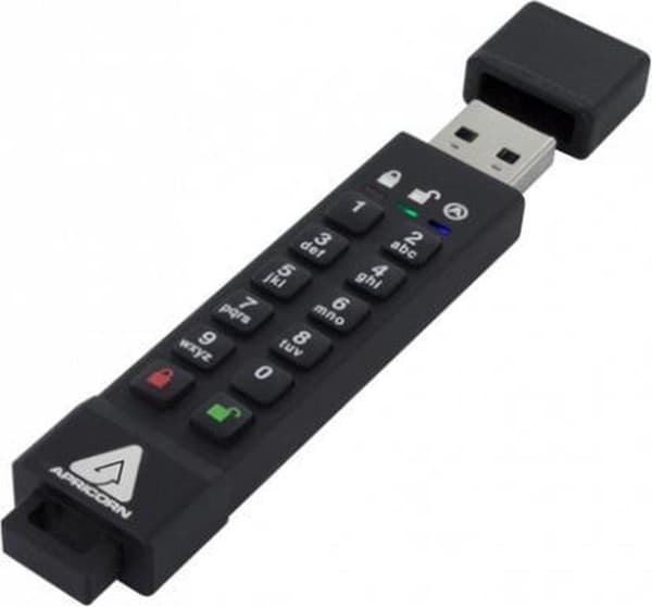 Apricorn Aegis Secure Key 3z USB-minne 128 GB USB Typ-A 3.2 Gen 1 (3.1 Gen 1) Svart