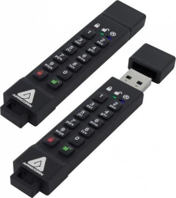 Apricorn Aegis Secure Key 3z USB-minne 128 GB USB Typ-A 3.2 Gen 1 (3.1 Gen 1) Svart