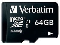 Minneskort VERBATIM Micro SDXC 64GB CL10