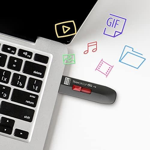 Team C212 - USB-flashdrev - 512 GB - USB-C 3.2 Gen 2 - Sort (TC2123512GB01)