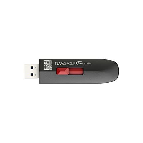 Team C212 – USB-muistitikku – 512 Gt – USB-C 3.2 Gen 2 – musta (TC2123512GB01) musta