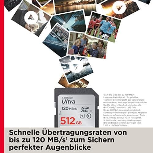 SanDisk Ultra 512GB SDXC UHS-I Class 10 (SDSDUN4-512G-GN6IN)