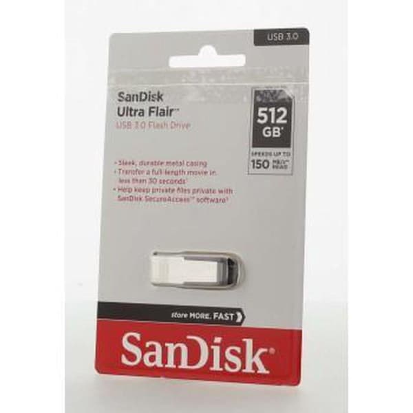 SanDisk Cruzer Ultra Flair 512 GB, USB 3.0, 150 MB/s