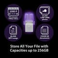Miniatyrbillede 6 af 6: Kingston DataTraveler microDuo 3C - USB-flashdrev - 256GB - USB 3.2 Gen 1 / USB-C (DTDUO3CG3/256GB)