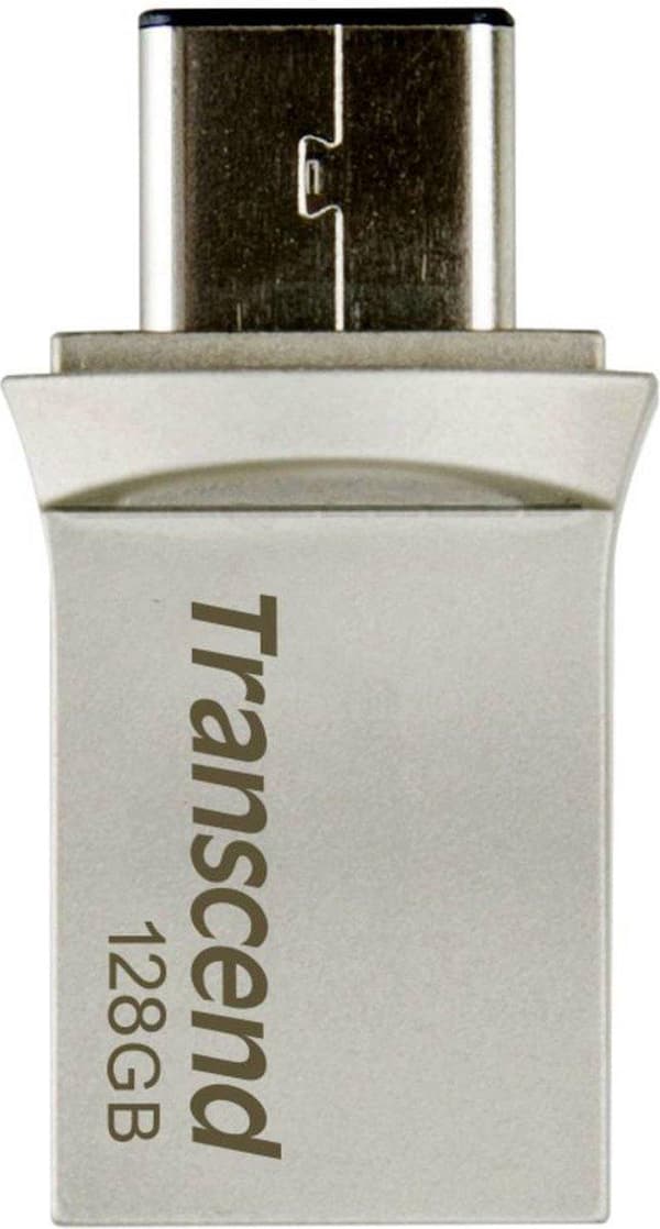 Transcend JetFlash 890 USB-minne smartphone/surfplatta Silver 128 GB USB 3.2 Gen 2 (USB 3.1), USB-C