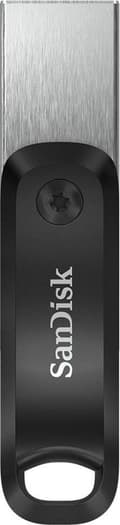 Miniatyrbild 7 av 7: SanDisk iXpand™ Flash Drive Go USB-minne smartphone/surfplatta Svart, Silver 128 GB USB 3.2 Gen 1 (USB 3.0), Apple Lightning