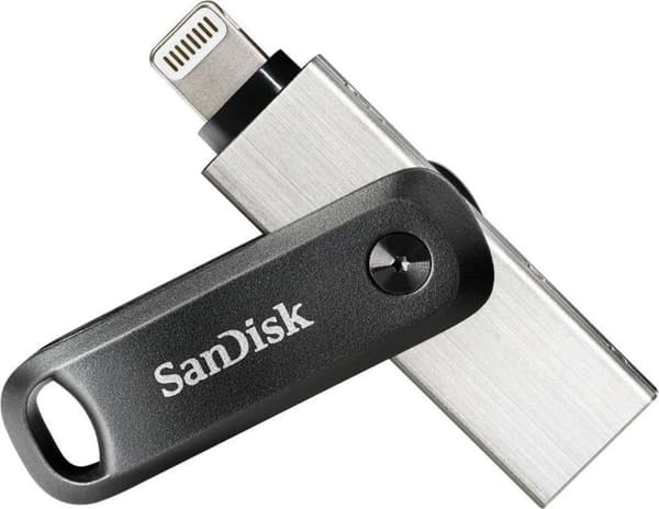 SanDisk iXpand™ Flash Drive Go USB stick smartphone/tablet Sort, Sølv 128 GB USB 3.2 Gen 1 (USB 3.0), Apple Lightning