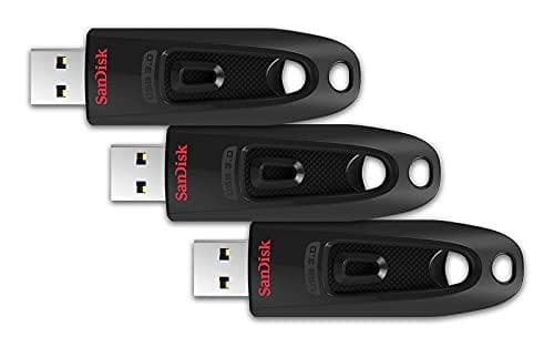 SanDisk Ultra - USB-minne - 64GB - USB 3.0 (paket med 3) Svart