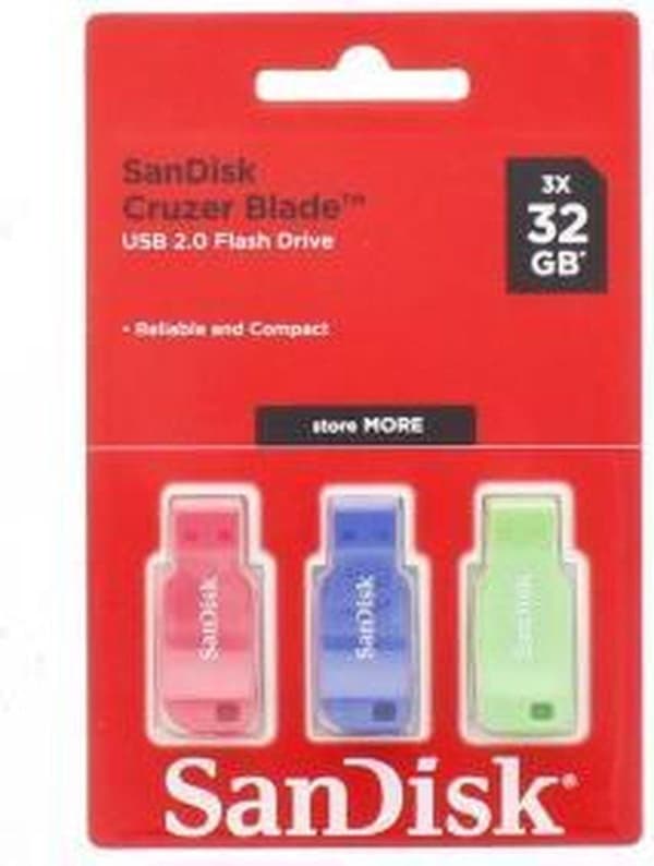SanDisk Cruzer Blade 32GB 3-pak