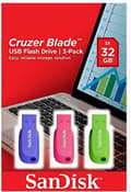 Miniatyrbillede 2 af 5: SanDisk Cruzer Blade 32GB 3-pak
