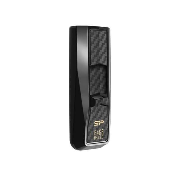 SILICON POWER Blaze B50 - USB-flashdrev - 256GB - USB 3.1 Gen 1 - kulfiber sort (SP256GBUF3B50V1K)