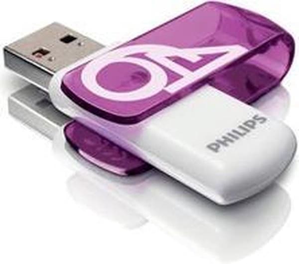 Philips USB-flashdrev FM64FD00B 64 GB - USB Stick Vivid/ White