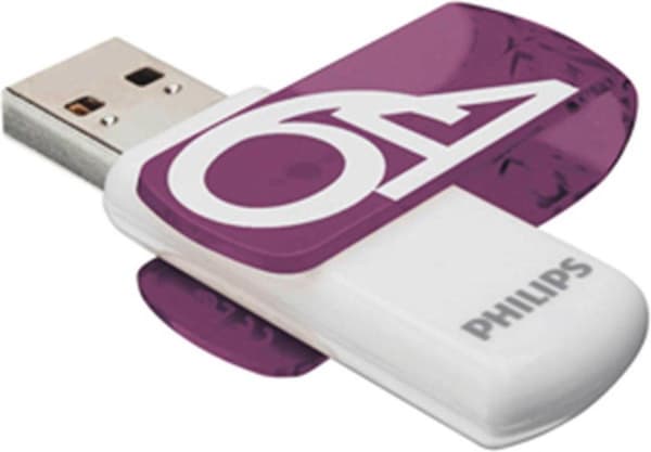 Philips USB-flashdrev FM64FD00B 64 GB - USB Stick Vivid/ White