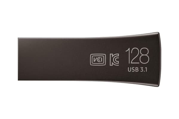 Samsung BAR Plus MUF-128BE4 - USB-minne - 128 GB - USB 3.1 Gen 1 - titangrå
