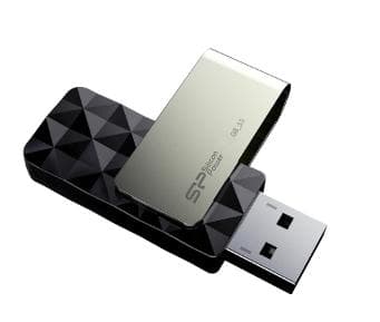 SILICON POWER Blaze B30 - USB-minne - 256GB - USB 3.1 Gen 1 - Svart (SP256GBUF3B30V1K) Svart, Silver