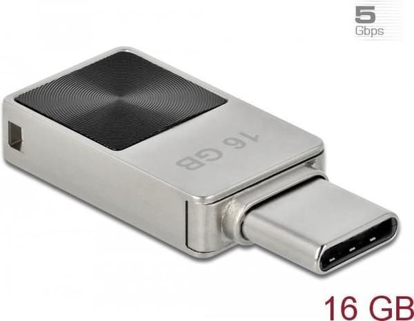 Delock Mini Memory Stick - USB-muistitikku - 16 Gt - USB-C 3.2 Gen 1 (54082) Hopea