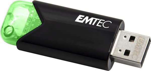 Emtec Click Easy USB-minne 64 GB USB Type-A 3.2 Gen 1 (3.1 Gen 1) Svart - Grön (ECMMD64GB113) Svart, Grön