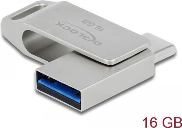 DeLOCK - USB-minne - 16 GB - USB 3.2 Gen 1 / USB-C (54073) Silver