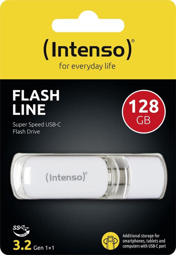 Intenso Flash Line USB stick Hvid USB-C