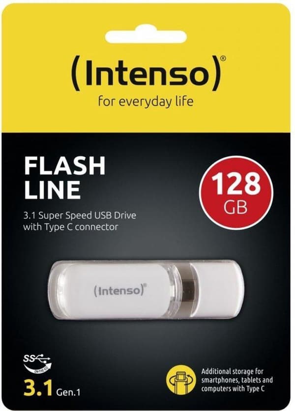 Intenso Flash Line USB stick Hvid USB-C