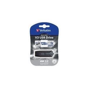 Verbatim V3 USB Stick 128GB Svart 49189 USB 3.2 Gen 1 (USB 3.0) Svart