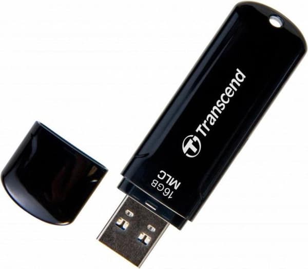 Transcend JetFlash 750, 16GB 16GB USB 3.0 sort USB-flashdrev Sort