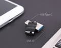 Miniatyrbillede 9 af 10: Silicon Power C31 Dual USB USB-A / USB-C USB stick - 64GB - Sort