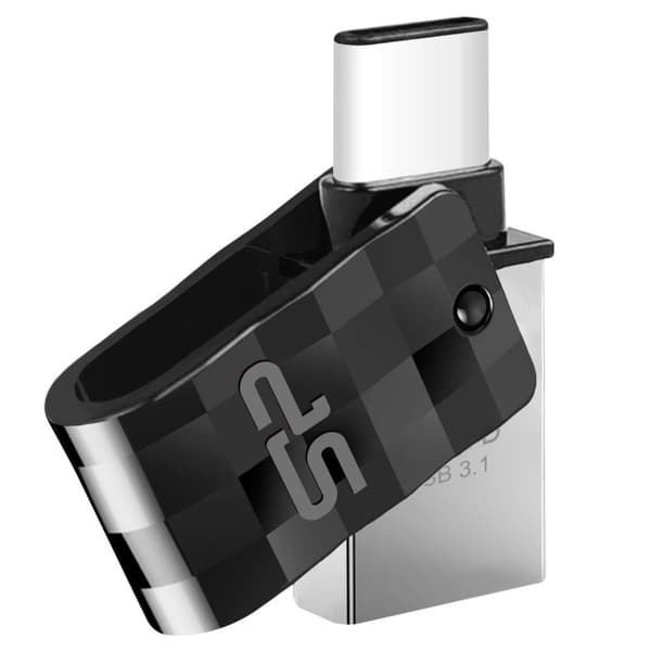 Silicon Power C31 Dual USB USB-A / USB-C USB stick 16GB - Sort