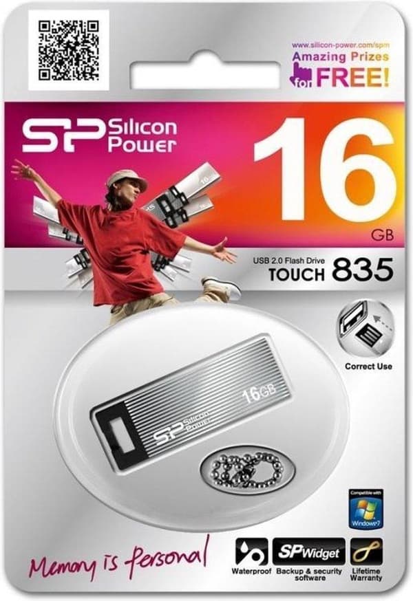 SiliconPower 16GB USB TOUCH 835 Iran Grey - USB Stick