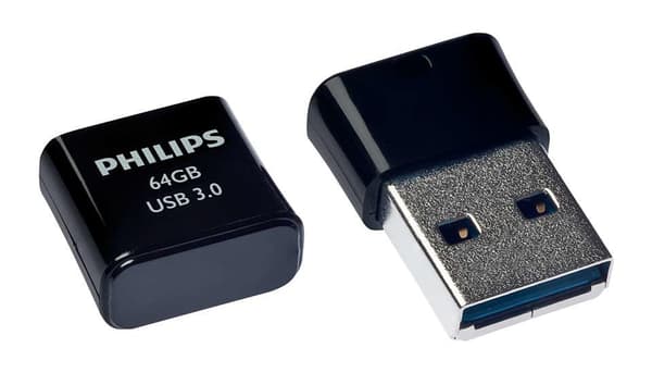 Philips FM64FD90B - USB 3.0 64GB - Pico - Sort Sort
