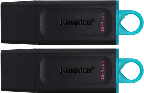 Kingston DataTraveler Exodia - USB-muistitikku - 64 Gt - USB 3.2 Gen 1 (2 kpl pakkaus)