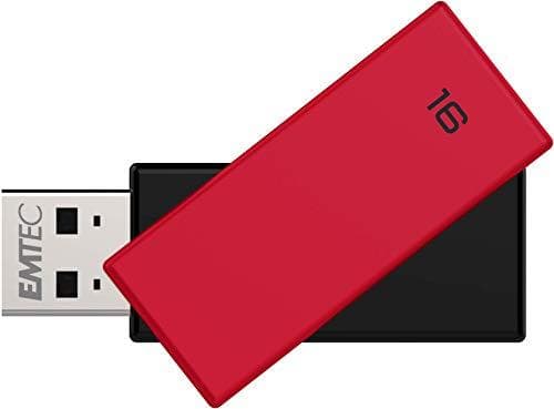EMTEC C350 Brick 2.0 - USB-minne - 16 GB - USB2.0 - Röd (ECMMD16GC352)